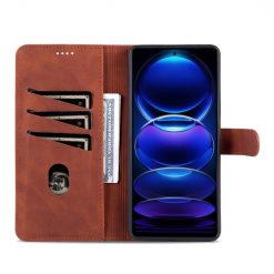 Kryty na mobil | Peňaženkové puzdro AZNS Skin Feel hnedé – Xiaomi Redmi Note 12 5G | Kryty na mobil