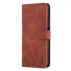 Kryty na mobil | Peňaženkové puzdro AZNS Skin Feel hnedé – Xiaomi Redmi Note 12 Pro | Kryty na mobil