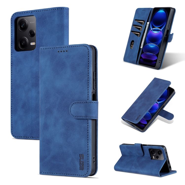 Peňaženkové puzdro AZNS Skin Feel modré – Xiaomi Redmi Note 12 5G | Kryty na mobil Kryty na mobil | Peňaženkové puzdro AZNS Skin Feel modré – Xiaomi Redmi Note 12 5G | Kryty na mobil