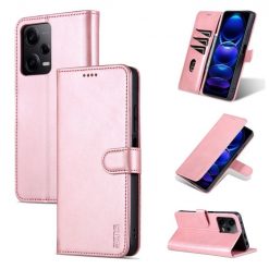 Peňaženkové puzdro AZNS Skin Feel ružové – Xiaomi Redmi Note 12 Pro | Kryty na mobil Kryty na mobil | Peňaženkové puzdro AZNS Skin Feel ružové – Xiaomi Redmi Note 12 Pro | Kryty na mobil