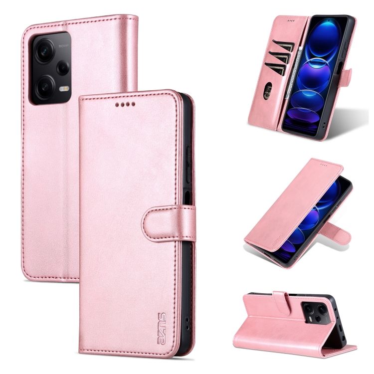 Peňaženkové puzdro AZNS Skin Feel ružové – Xiaomi Redmi Note 12 Pro | Kryty na mobil Kryty na mobil | Peňaženkové puzdro AZNS Skin Feel ružové – Xiaomi Redmi Note 12 Pro | Kryty na mobil