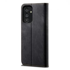 Kryty na mobil | Peňaženkové puzdro Denim Texture čierne – Samsung Galaxy A14 4G/5G | Kryty na mobil