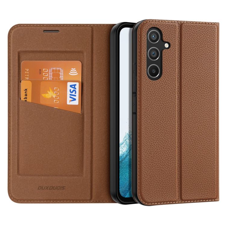 Peňaženkové puzdro Dux Ducis Skin X2 hnedé – Samsung Galaxy A54 5G | Kryty na mobil Kryty na mobil | Peňaženkové puzdro Dux Ducis Skin X2 hnedé – Samsung Galaxy A54 5G | Kryty na mobil