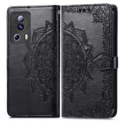 Peňaženkové puzdro Embossing Pattern Mandala Flower čierne – Xiaomi 13 Lite