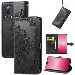 Peňaženkové puzdro Embossing Pattern Mandala Flower čierne – Xiaomi 13 Lite | Kryty na mobil Kryty na mobil | Peňaženkové puzdro Embossing Pattern Mandala Flower čierne – Xiaomi 13 Lite | Kryty na mobil