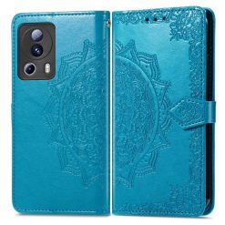 Peňaženkové puzdro Embossing Pattern Mandala Flower modré – Xiaomi 13 Lite