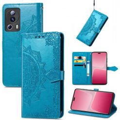 Kryty na mobil | Peňaženkové puzdro Embossing Pattern Mandala Flower modré – Xiaomi 13 Lite | Kryty na mobil