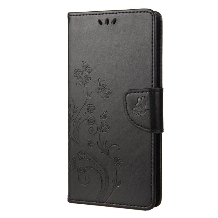 Peňaženkové puzdro Embossing Pattern Motýľ a kvet čierne – Xiaomi Redmi Note 12 5G | Kryty na mobil Kryty na mobil | Peňaženkové puzdro Embossing Pattern Motýľ a kvet čierne – Xiaomi Redmi Note 12 5G | Kryty na mobil