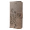 Kryty na mobil | Peňaženkové puzdro Embossing Pattern Motýľ a kvet fialové – Xiaomi Redmi Note 12 Pro | Kryty na mobil