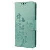 Kryty na mobil | Peňaženkové puzdro Embossing Pattern Motýľ a kvet modré – Xiaomi Redmi Note 12 5G | Kryty na mobil