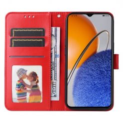 Kryty na mobil | Peňaženkové puzdro Embossing Pattern Slnečnica červené – Huawei Nova Y61 | Kryty na mobil