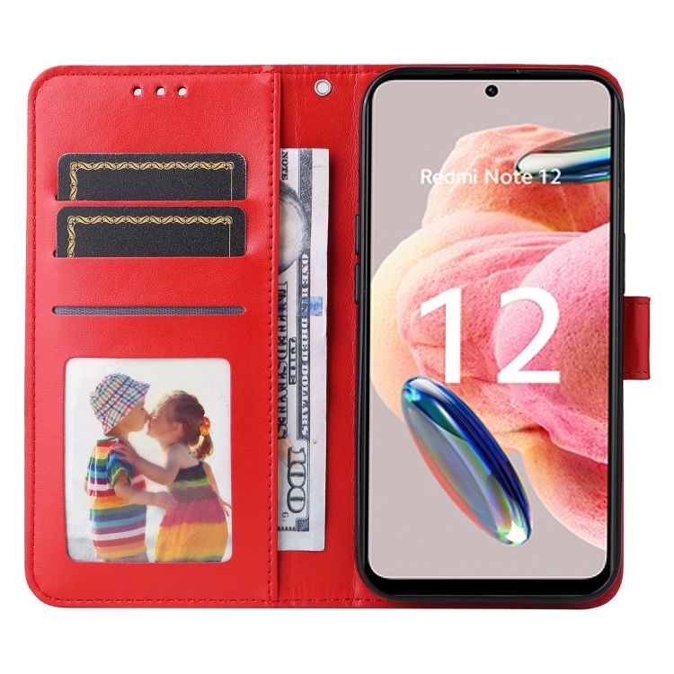 Peňaženkové puzdro Embossing Pattern Slnečnica červené – Xiaomi Redmi Note 12 (4G) | Kryty na mobil Kryty na mobil | Peňaženkové puzdro Embossing Pattern Slnečnica červené – Xiaomi Redmi Note 12 (4G) | Kryty na mobil