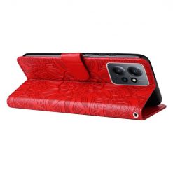 Peňaženkové puzdro Embossing Pattern Slnečnica červené – Xiaomi Redmi Note 12 (4G) | Kryty na mobil Kryty na mobil | Peňaženkové puzdro Embossing Pattern Slnečnica červené – Xiaomi Redmi Note 12 (4G) | Kryty na mobil