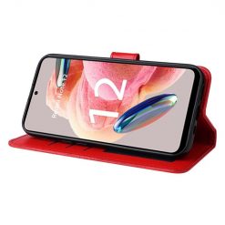 Peňaženkové puzdro Embossing Pattern Slnečnica červené – Xiaomi Redmi Note 12 (4G) | Kryty na mobil Kryty na mobil | Peňaženkové puzdro Embossing Pattern Slnečnica červené – Xiaomi Redmi Note 12 (4G) | Kryty na mobil