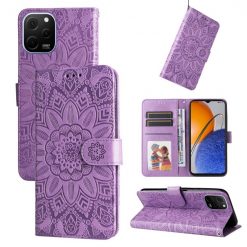 Peňaženkové puzdro Embossing Pattern Slnečnica fialové – Huawei Nova Y61 | Kryty na mobil Kryty na mobil | Peňaženkové puzdro Embossing Pattern Slnečnica fialové – Huawei Nova Y61 | Kryty na mobil