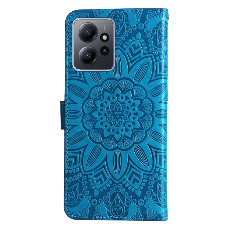 Peňaženkové puzdro Embossing Pattern Slnečnica modré – Xiaomi Redmi Note 12 (4G) | Kryty na mobil Kryty na mobil | Peňaženkové puzdro Embossing Pattern Slnečnica modré – Xiaomi Redmi Note 12 (4G) | Kryty na mobil