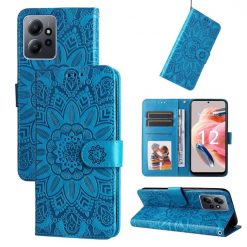 Peňaženkové puzdro Embossing Pattern Slnečnica modré – Xiaomi Redmi Note 12 (4G) | Kryty na mobil Kryty na mobil | Peňaženkové puzdro Embossing Pattern Slnečnica modré – Xiaomi Redmi Note 12 (4G) | Kryty na mobil
