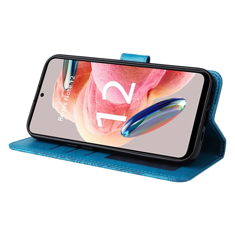Peňaženkové puzdro Embossing Pattern Slnečnica modré – Xiaomi Redmi Note 12 (4G) | Kryty na mobil Kryty na mobil | Peňaženkové puzdro Embossing Pattern Slnečnica modré – Xiaomi Redmi Note 12 (4G) | Kryty na mobil