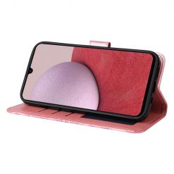 Peňaženkové puzdro Embossing Pattern Slnečnica ružové – Samsung Galaxy A14 4G/5G | Kryty na mobil Kryty na mobil | Peňaženkové puzdro Embossing Pattern Slnečnica ružové – Samsung Galaxy A14 4G/5G | Kryty na mobil