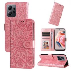 Peňaženkové puzdro Embossing Pattern Slnečnica ružové – Xiaomi Redmi Note 12 (4G) | Kryty na mobil Kryty na mobil | Peňaženkové puzdro Embossing Pattern Slnečnica ružové – Xiaomi Redmi Note 12 (4G) | Kryty na mobil