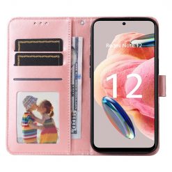 Peňaženkové puzdro Embossing Pattern Slnečnica ružové – Xiaomi Redmi Note 12 (4G) | Kryty na mobil Kryty na mobil | Peňaženkové puzdro Embossing Pattern Slnečnica ružové – Xiaomi Redmi Note 12 (4G) | Kryty na mobil