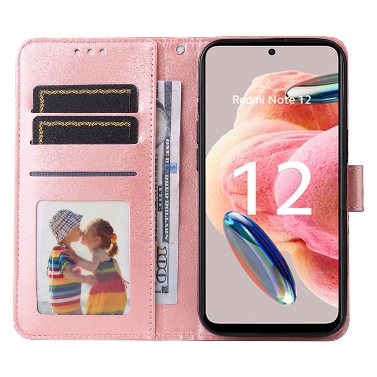 Peňaženkové puzdro Embossing Pattern Slnečnica ružové – Xiaomi Redmi Note 12 (4G) | Kryty na mobil Kryty na mobil | Peňaženkové puzdro Embossing Pattern Slnečnica ružové – Xiaomi Redmi Note 12 (4G) | Kryty na mobil