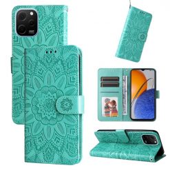 Peňaženkové puzdro Embossing Pattern Slnečnica zelené – Huawei Nova Y61 | Kryty na mobil Kryty na mobil | Peňaženkové puzdro Embossing Pattern Slnečnica zelené – Huawei Nova Y61 | Kryty na mobil
