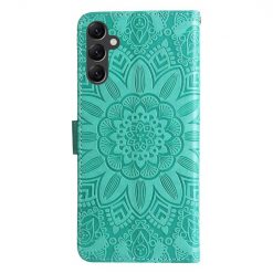 Kryty na mobil | Peňaženkové puzdro Embossing Pattern Slnečnica zelené – Samsung Galaxy A14 4G/5G | Kryty na mobil