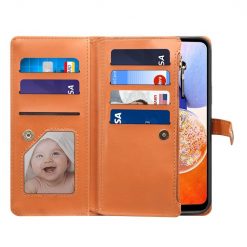 Kryty na mobil | Peňaženkové puzdro Eseble Star Wallet case hnedé – Samsung Galaxy A14 4G/5G | Kryty na mobil
