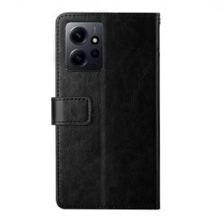 Kryty na mobil | Peňaženkové puzdro Geometric Pattern case čierne – Xiaomi Redmi Note 12 (4G) | Kryty na mobil