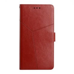 Kryty na mobil | Peňaženkové puzdro Geometric Pattern case hnedé – Xiaomi Redmi Note 12 (4G) | Kryty na mobil