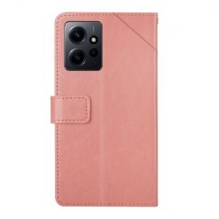 Peňaženkové puzdro Geometric Pattern case ružové – Xiaomi Redmi Note 12 (4G) | Kryty na mobil Kryty na mobil | Peňaženkové puzdro Geometric Pattern case ružové – Xiaomi Redmi Note 12 (4G) | Kryty na mobil