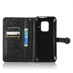 Kryty na mobil | Peňaženkové puzdro Honeycomb Dot Texture Case čierne – Ulefone Power Armor 14 / 14 Pro | Kryty na mobil