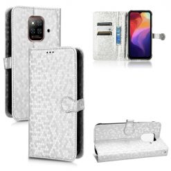 Peňaženkové puzdro Honeycomb Dot Texture Case strieborné – Ulefone Power Armor 14 / 14 Pro | Kryty na mobil Kryty na mobil | Peňaženkové puzdro Honeycomb Dot Texture Case strieborné – Ulefone Power Armor 14 / 14 Pro | Kryty na mobil