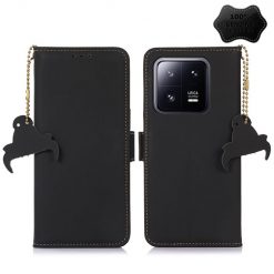 Kryty na mobil | Peňaženkové puzdro RFID Leather case čierne – Xiaomi 13 | Kryty na mobil