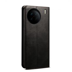 Kryty na mobil | Peňaženkové puzdro Wax case čierne – Vivo X90 Pro | Kryty na mobil