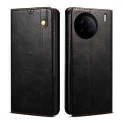 Kryty na mobil | Peňaženkové puzdro Wax case čierne – Vivo X90 Pro | Kryty na mobil