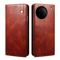 Kryty na mobil | Peňaženkové puzdro Wax case hnedé – Vivo X90 Pro | Kryty na mobil