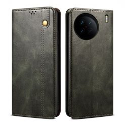 Kryty na mobil | Peňaženkové puzdro Wax case zelené – Vivo X90 Pro | Kryty na mobil