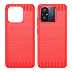 Kryty na mobil | Zadný kryt Carbon červený – Xiaomi Redmi 12C | Kryty na mobil