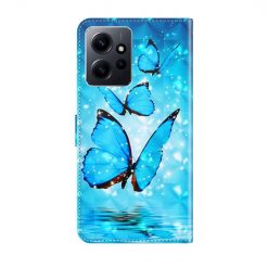 Knižkové puzdro Trendy Cross case Modré motýle – Xiaomi Redmi Note 12 (4G) | Kryty na mobil Kryty na mobil | Knižkové puzdro Trendy Cross case Modré motýle – Xiaomi Redmi Note 12 (4G) | Kryty na mobil