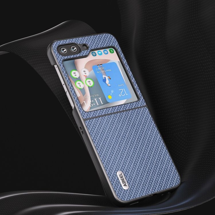Kryt Abeel Carbon Fiber modrý – Samsung Galaxy Z Flip 5 | Kryty na mobil Kryty na mobil | Kryt Abeel Carbon Fiber modrý – Samsung Galaxy Z Flip 5 | Kryty na mobil