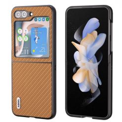 Kryty na mobil | Kryt Abeel Carbon Fiber svetlohnedý – Samsung Galaxy Z Flip 5 | Kryty na mobil