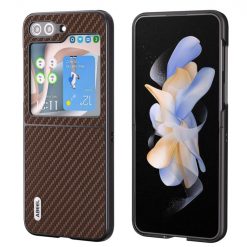 Kryty na mobil | Kryt Abeel Carbon Fiber tmavohnedý – Samsung Galaxy Z Flip 5 | Kryty na mobil