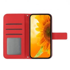 Kryty na mobil | Peňaženkové puzdro Embossing Pattern Kvet červené – T Phone Pro / T Phone Pro (2023) | Kryty na mobil