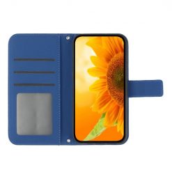 Kryty na mobil | Peňaženkové puzdro Embossing Pattern Kvet modré – T Phone Pro / T Phone Pro (2023) | Kryty na mobil
