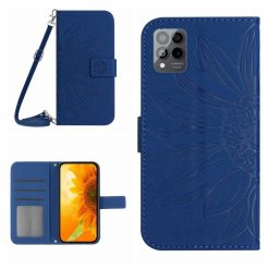 Kryty na mobil | Peňaženkové puzdro Embossing Pattern Kvet modré – T Phone Pro / T Phone Pro (2023) | Kryty na mobil