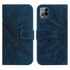 Kryty na mobil | Peňaženkové puzdro Embossing Pattern Kvet tmavoružové – T Phone Pro / T Phone Pro (2023) | Kryty na mobil