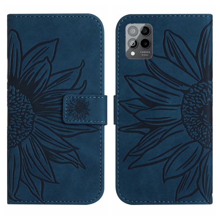 Peňaženkové puzdro Embossing Pattern Kvet tmavomodré – T Phone Pro / T Phone Pro (2023) | Kryty na mobil Kryty na mobil | Peňaženkové puzdro Embossing Pattern Kvet tmavomodré – T Phone Pro / T Phone Pro (2023) | Kryty na mobil
