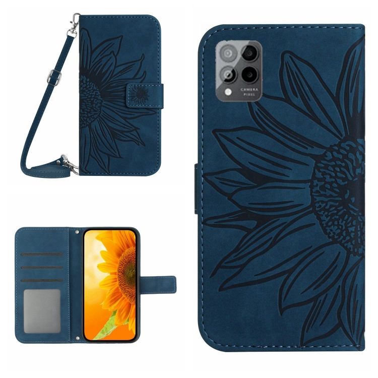 Peňaženkové puzdro Embossing Pattern Kvet tmavomodré – T Phone Pro / T Phone Pro (2023) | Kryty na mobil Kryty na mobil | Peňaženkové puzdro Embossing Pattern Kvet tmavomodré – T Phone Pro / T Phone Pro (2023) | Kryty na mobil
